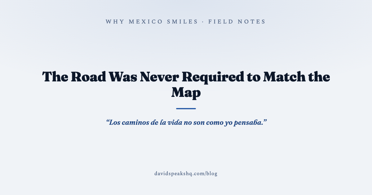 The Road Was Never Required to Match the Map